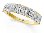 Yellow gold Emerald Cut Diamond Prong-Set Eternity Band_1