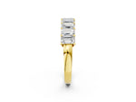 Yellow gold Emerald Cut Diamond Prong-Set Eternity Band_2