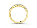 Yellow gold Emerald Cut Diamond Prong-Set Eternity Band_3