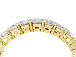 Yellow gold Emerald Cut Diamond Prong-Set Eternity Band_4