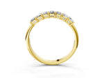 Yellow gold Emerald Cut Diamond Prong-Set Half Eternity Band_3