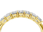 Yellow gold Emerald Cut Diamond Prong-Set Half Eternity Band_4