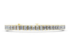 Yellow gold Emerald Cut Diamond Tennis Bracelet with Four-Prong Setting