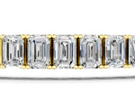Yellow gold Emerald Cut Diamond Tennis Bracelet with Four-Prong Setting_1