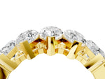 Yellow gold Five Stone Marquise Diamond Prong Set White Gold Band_4