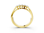 Yellow gold Five-Stone Marquise Diamond Split Shank Ring with Shared Prong Setting_3