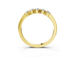 Yellow gold Five-Stone Round Diamond Channel Set Band with Shared Prong Setting_3