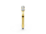Yellow gold Five-Stone Round Diamond Prong-Set Band_2
