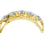 Yellow gold Five-Stone Round Diamond Prong-Set Band_4