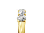 Yellow gold Five-Stone Round Diamond Prong Set White Gold Band_5