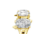 Yellow gold Four-Stone Elongated Cushion Diamond Band with Nature-Inspired Prong Setting_5