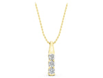 Yellow gold Four-Stone Round Diamond Channel-Set Pendant_1