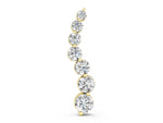 Yellow gold Graduated Round Prong-Set Diamond Pendant
