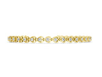 Yellow gold Heart-Shaped Diamond Tennis Bracelet with Channel Setting and Four-Prong Setting