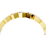 Yellow gold Hexagon Pave Diamond Eternity Band with Bezel Setting_4