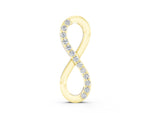 Yellow gold Infinity Pendant with Round Brilliant Diamonds in Pavé Setting