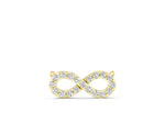 Yellow gold Infinity Pendant with Round Cut Diamonds in Pavé Setting
