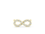 Yellow gold Infinity Pendant with Round Diamond Pavé Setting