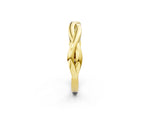 Yellow gold Infinity Twisted Plain Band_2