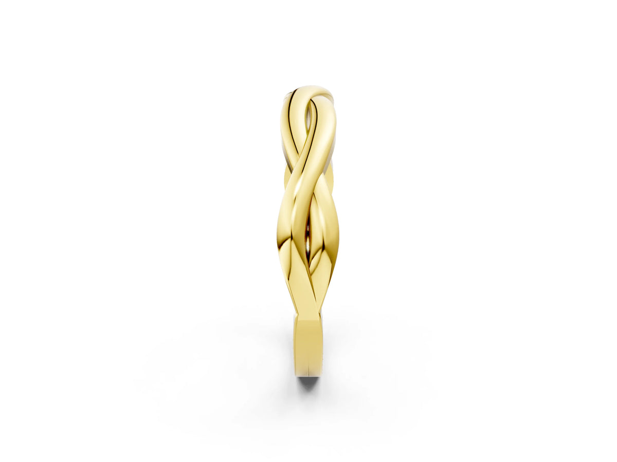 Yellow gold Infinity Twisted Plain Band_2