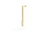 Yellow gold Marquise Diamond Double Row Dangle Earrings_1