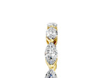 Yellow gold Marquise Diamond Eternity Band with U-Prong Setting_5