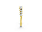 Yellow gold Marquise Diamond Half-Eternity Band with Shared Prong Setting_2