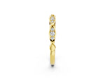 Yellow gold Marquise Diamond Pavé Eternity Band with Bezel Setting_2
