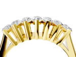 Yellow gold Marquise Diamond Prong Set White Gold Curved Band_4