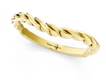Yellow gold Marquise Diamond Twist Eternity Band with Bezel Setting_1