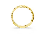 Yellow gold Marquise Diamond Twist Eternity Band with Bezel Setting_3