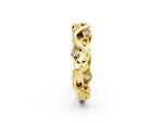 Yellow gold Marquise Diamond Vine Eternity Band with Bezel Setting_2