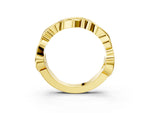 Yellow gold Marquise Diamond Vine Eternity Band with Bezel Setting_3