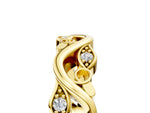 Yellow gold Marquise Diamond Vine Eternity Band with Bezel Setting_5