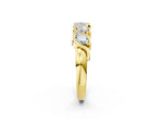 Yellow gold Marquise Diamond Wave Band with Channel Setting_2