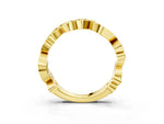 Yellow gold Marquise and Round Diamond Infinity Eternity Band with Bezel Setting_3