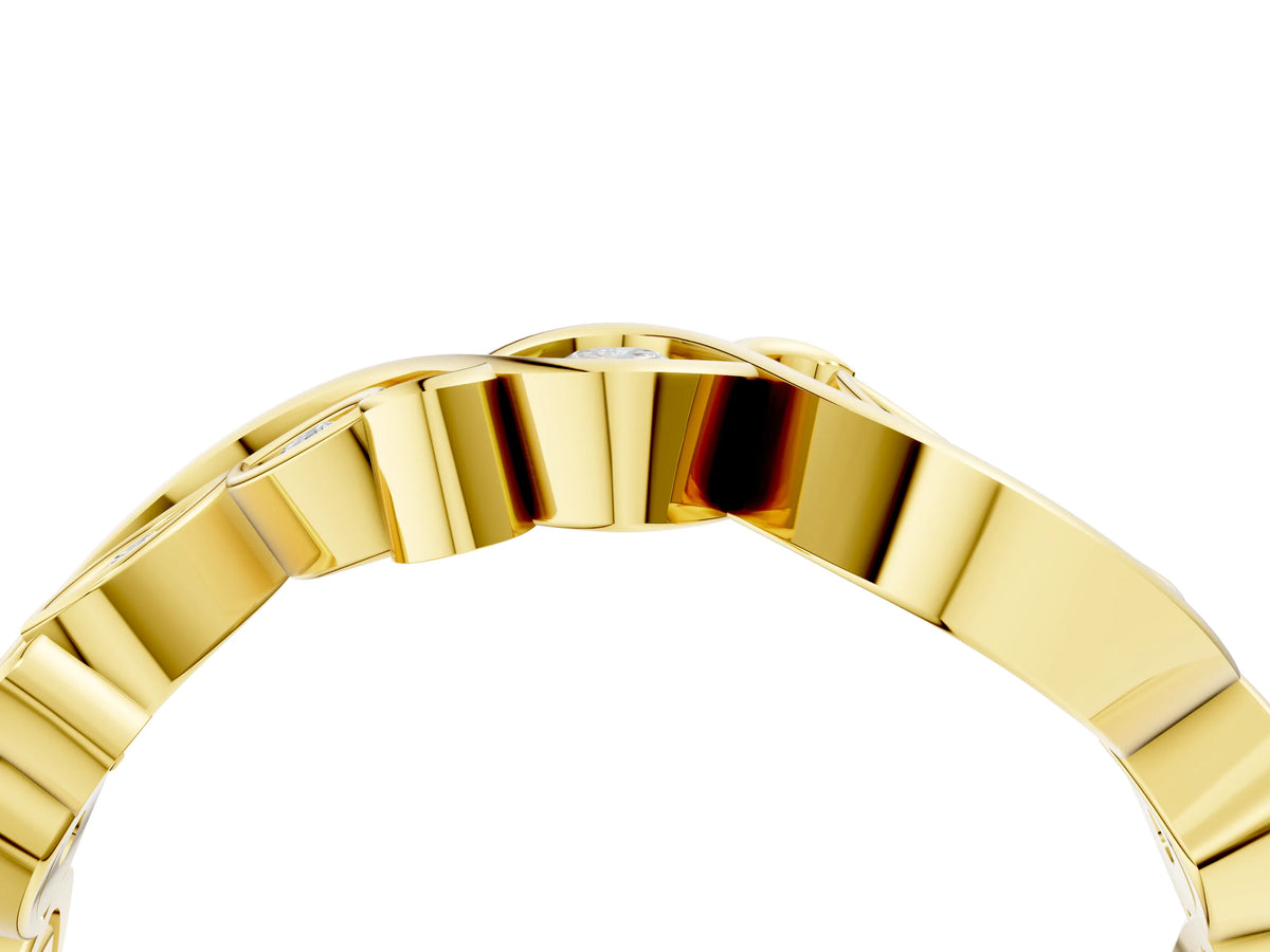 Yellow gold Marquise and Round Diamond Infinity Eternity Band with Bezel Setting_4