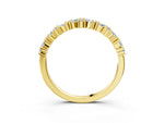 Yellow gold Marquise and Round Diamond Vine Eternity Band with Prong Setting_3
