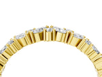 Yellow gold Marquise and Round Diamond Vine Eternity Band with Prong Setting_4