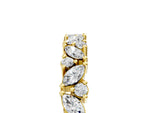 Yellow gold Marquise and Round Diamond Vine Eternity Band with Prong Setting_5