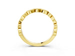 Yellow gold Milgrain Bezel Set Pear and Round Diamond Eternity Band_3