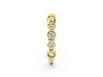 Yellow gold Milgrain Bezel Set Round Diamond Cluster Eternity Band_2