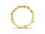 Yellow gold Milgrain Bezel Set Round Diamond Cluster Eternity Band_3