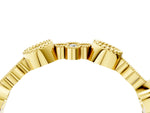 Yellow gold Milgrain Bezel Set Round Diamond Cluster Eternity Band_4