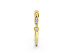 Yellow gold Milgrain Bezel and Marquise Diamond Band_2