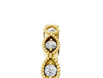 Yellow gold Milgrain Marquise Diamond Half Eternity Band with Bezel Setting_5