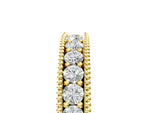 Yellow gold Milgrain Round Diamond Pavé Chevron Band_5