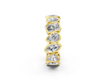 Yellow gold Mixed Shape Diamond Bezel Set Eternity Wedding Band_2