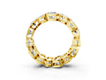 Yellow gold Mixed Shape Diamond Bezel Set Eternity Wedding Band_3