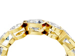 Yellow gold Mixed Shape Diamond Bezel Set Eternity Wedding Band_4